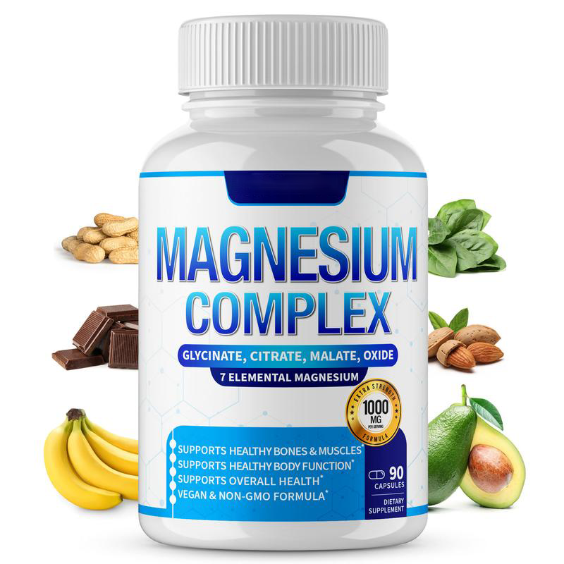 Magnesium Complex 7 Elemental Magnesium Supplement 1000mg -3LY