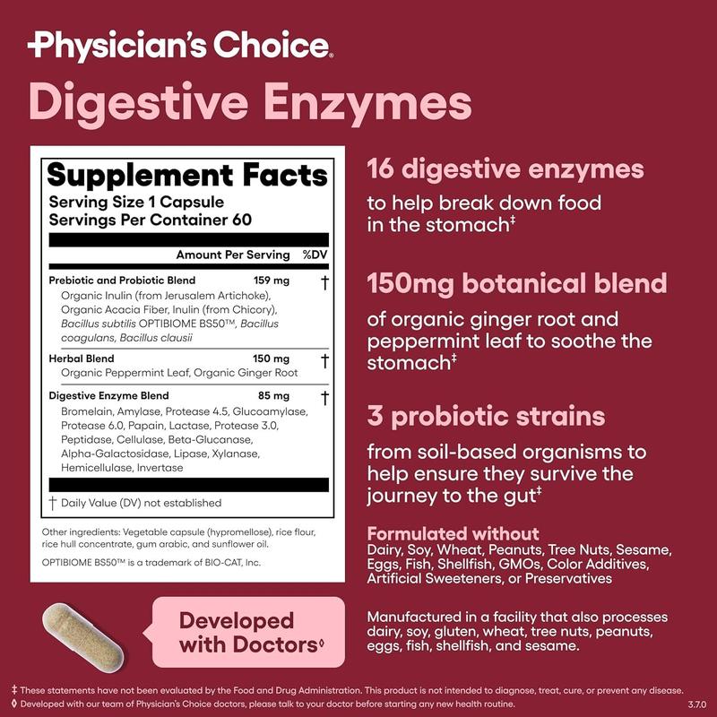 Gut Guardian Set: 60 billion probiotics + digestive enzymes + bloating relief probiotics-3LY