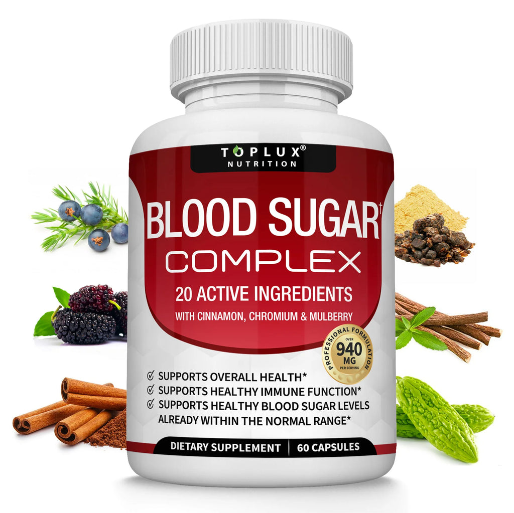 Blood Sugar Complex 20 Vitamins & Minerals Support Overall Health-KY